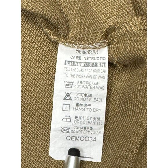 Lucky Brand Womens Size XL Asymmetrical Wrap Blouse Buckle Detail Khaki Cardigan - Picture 15 of 15